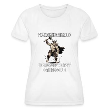 Hammersbald – Norse God of Impatience - Women's Functional T-Shirt - white - Front - AI Model Female 172 dark (172cm)