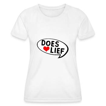 doeslief liebevoller Kommentar mit Herz - Frauen Funktions-T-Shirt - Weiß - Vorne - AI Model Female 172 dark (172cm)