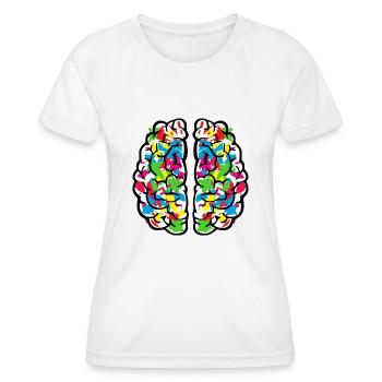 Creative colourful brain - T-shirt sport Femme - blanc - Devant - AI Model Female 172 dark (172cm)