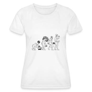 Musique évolution - T-shirt sport Femme - blanc - Devant - AI Model Female 172 dark (172cm)