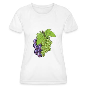 Weintrauben Trauben Obst Früchte Rebe Veganer - Frauen Funktions-T-Shirt - Weiß - Vorne - AI Model Female 172 dark (172cm)