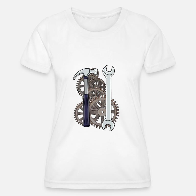Technology Machine Tool Caretaker Workshop - Women's Functional T-Shirt - white