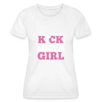 Kickboxer kickboxing trainer gift - Women's Functional T-Shirt - white - Front - AI Model Female 172 dark (172cm)
