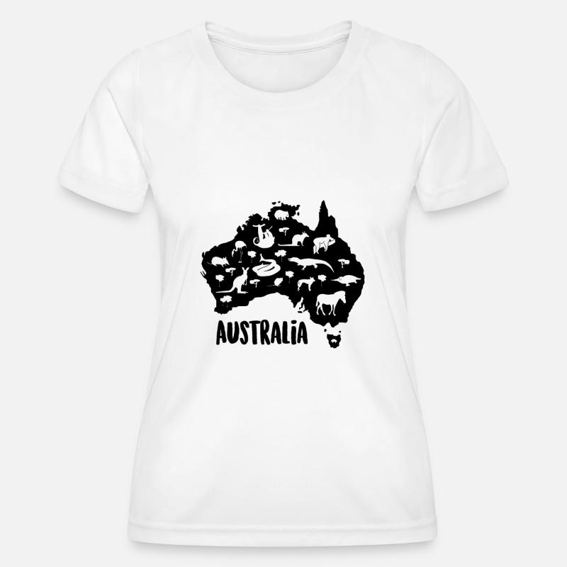 Australia animals australia kangaroo koala beak - Women's Functional T-Shirt - white