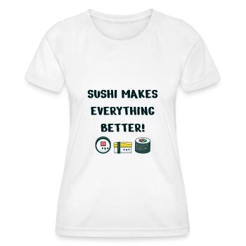 Sushi - T-shirt sport Femme - blanc - Devant - AI Model Female 172 dark (172cm)