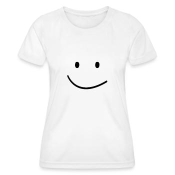 Lachendes Gesicht - Frauen Funktions-T-Shirt - Weiß - Vorne - AI Model Female 172 dark (172cm)