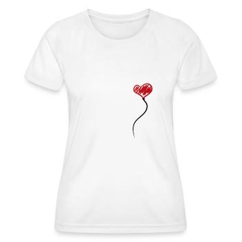 Heart balloon specific - Women's Functional T-Shirt - white - Front - AI Model Female 172 dark (172cm)