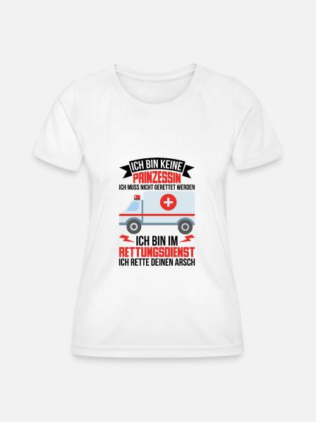 Rettungsdienst Geschenk Notarzt Medizin - Frauen Funktions-T-Shirt - Weiß