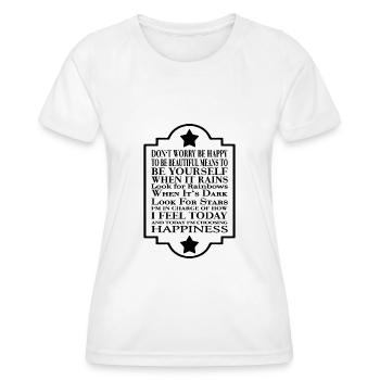 Proverbes philosophiques La sagesse de la vie Spruc - T-shirt sport Femme - blanc - Devant - AI Model Female 172 dark (172cm)