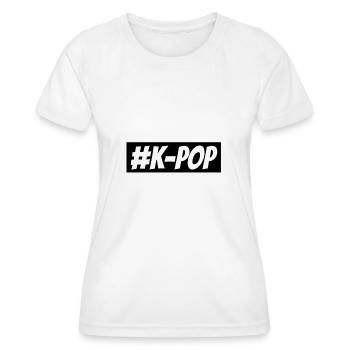 #K-POP - Frauen Funktions-T-Shirt - Weiß - Vorne - AI Model Female 172 dark (172cm)