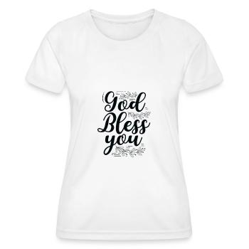 Don chrétien Que Dieu vous bénisse Les dons du christianisme - T-shirt sport Femme - blanc - Devant - AI Model Female 172 dark (172cm)