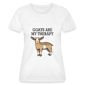 Animaux de la ferme Les chèvres mignonnes sont ma - T-shirt sport Femme - blanc - Devant - AI Model Female 172 dark (172cm)
