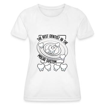 Dentiste - T-shirt sport Femme - blanc - Devant - AI Model Female 172 dark (172cm)