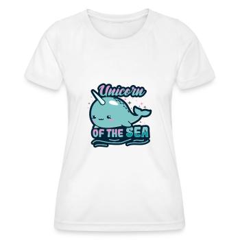Narwhal Motiv für Kinder - Frauen Funktions-T-Shirt - Weiß - Vorne - AI Model Female 172 dark (172cm)