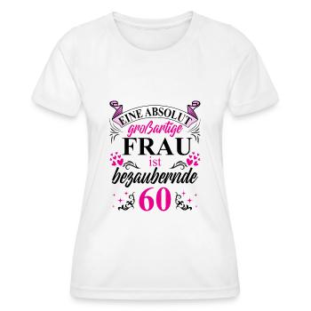 60. Geburtstag 60 Jubiläum 60 Ehrentag 60 Jahre - Frauen Funktions-T-Shirt - Weiß - Vorne - AI Model Female 172 dark (172cm)