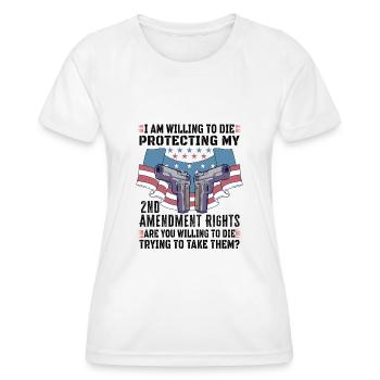 Gun Rights Gun Lover 2nd Change Gun Owners - Women's Functional T-Shirt - white - Front - AI Model Female 172 dark (172cm)