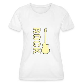E Guitar Rock - Women's Functional T-Shirt - white - Front - AI Model Female 172 dark (172cm)