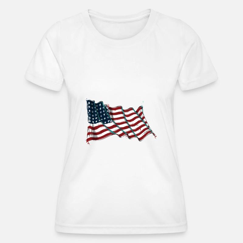 UNITED STATES - Women's Functional T-Shirt - white