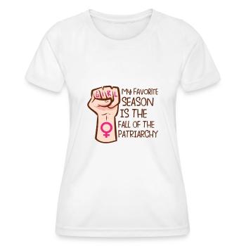 Féminisme Empowerment Pro-choix Pro Avortement - T-shirt sport Femme - blanc - Devant - AI Model Female 172 dark (172cm)