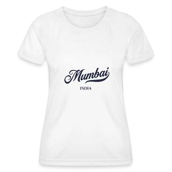 Retro India Stadt - Vintage Mumbai - Frauen Funktions-T-Shirt - Weiß - Vorne - AI Model Female 172 dark (172cm)