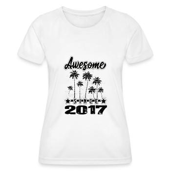 Awesome Since 2017 - Women's Functional T-Shirt - white - Front - AI Model Female 172 dark (172cm)