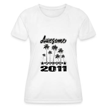 Awesome Since 2011 - Women's Functional T-Shirt - white - Front - AI Model Female 172 dark (172cm)