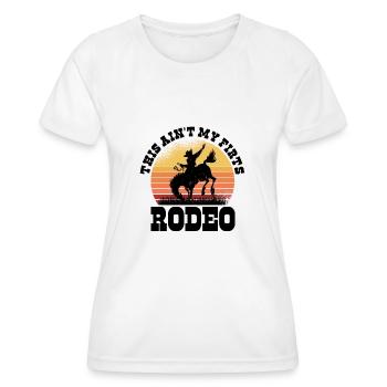 Rodéo Western Cowboy Wild West Retro Horse - T-shirt sport Femme - blanc - Devant - AI Model Female 172 dark (172cm)