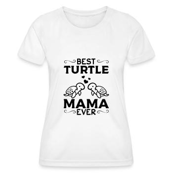 Beste Schildkröte Mama aller Zeiten - Frauen Funktions-T-Shirt - Weiß - Vorne - AI Model Female 172 dark (172cm)