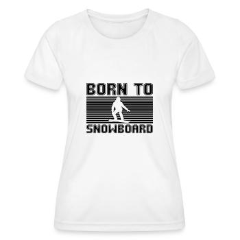 Snowboard - T-shirt sport Femme - blanc - Devant - AI Model Female 172 dark (172cm)