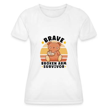 Broken Hand Broken Arm Broken Bones Funny Broken - Frauen Funktions-T-Shirt - Weiß - Vorne - AI Model Female 172 dark (172cm)