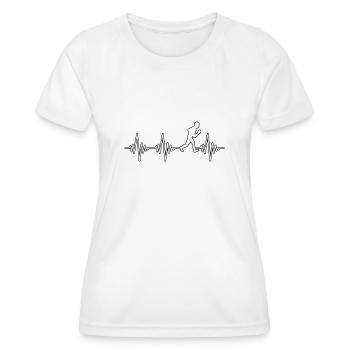 Jogging Heartbeat - T-shirt sport Femme - blanc - Devant - AI Model Female 172 dark (172cm)