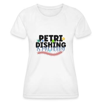 Microbiologiste Laboratoire de microbiologie Staphylocoque Biologie - T-shirt sport Femme - blanc - Devant - AI Model Female 172 dark (172cm)