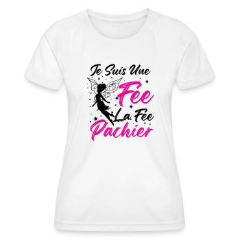 Je Suis Une Fee La Fee Pachier Humour - T-shirt sport Femme - blanc - Devant - AI Model Female 172 dark (172cm)