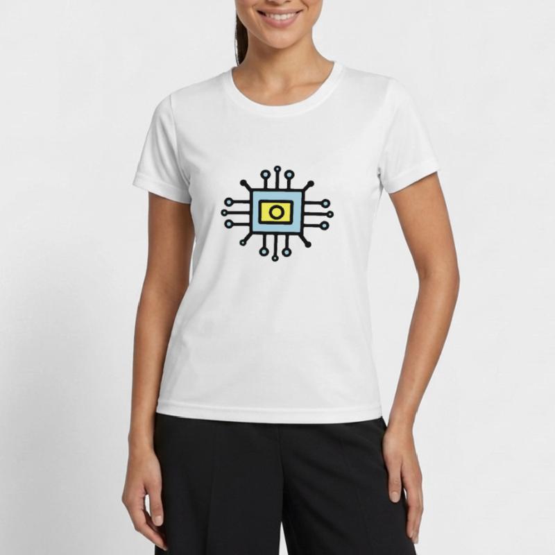 Chip Digital Computer Sensor Frauen Funktions-T-Shirt