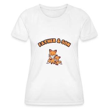 Fox Family Father & Son - Women's Functional T-Shirt - white - Front - AI Model Female 172 dark (172cm)