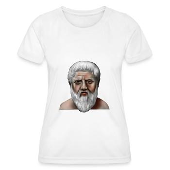 Plato Greek Philosopher - Women's Functional T-Shirt - white - Front - AI Model Female 172 dark (172cm)