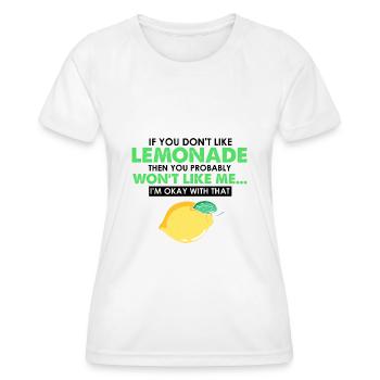 Lemonade Zitrone Limonade Limonaden Stand Design - Frauen Funktions-T-Shirt - Weiß - Vorne - AI Model Female 172 dark (172cm)