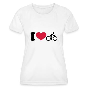 Fahrrad - Frauen Funktions-T-Shirt - Weiß - Vorne - AI Model Female 172 dark (172cm)