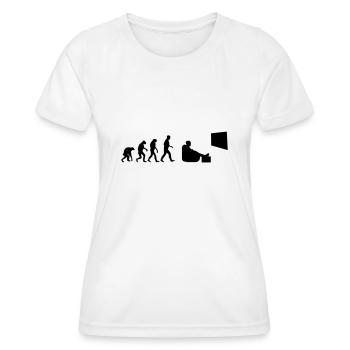 Fernsehen Bingewatching Serienmarathonevolution - Frauen Funktions-T-Shirt - Weiß - Vorne - AI Model Female 172 dark (172cm)