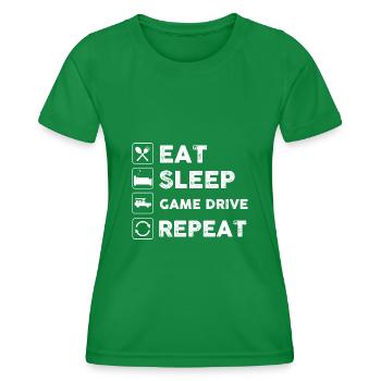 Safari Family Holiday Design pour l’Afrique Savannah - T-shirt sport Femme - vert - Devant - AI Model Female 172 dark (172cm)