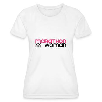 Marathon Woman - Personnalisable - T-shirt sport Femme - blanc - Devant - AI Model Female 172 dark (172cm)