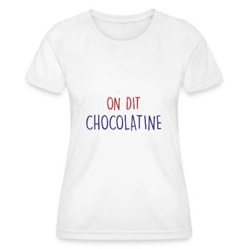 on dit chocolatine - T-shirt sport Femme - blanc - Devant - AI Model Female 172 dark (172cm)