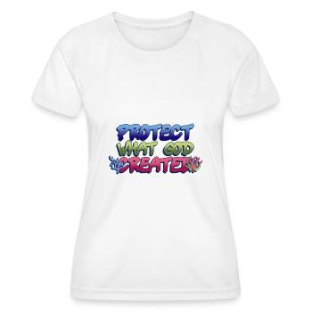 Protégez les récifs coralliens de la création de - T-shirt sport Femme - blanc - Devant - AI Model Female 172 dark (172cm)