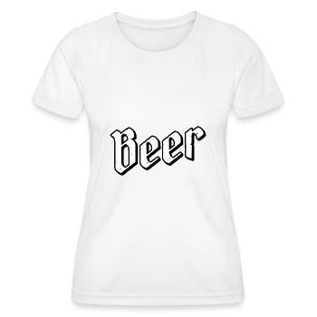 Beer - Women's Functional T-Shirt - white - Front - AI Model Female 172 dark (172cm)