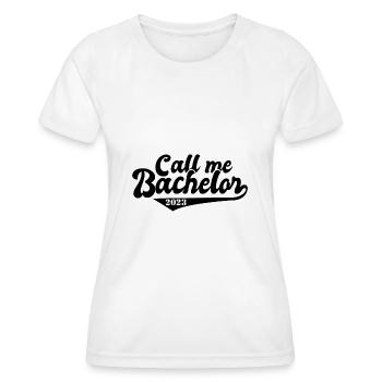 Bachelor 2023 Graduation - T-shirt sport Femme - blanc - Devant - AI Model Female 172 dark (172cm)
