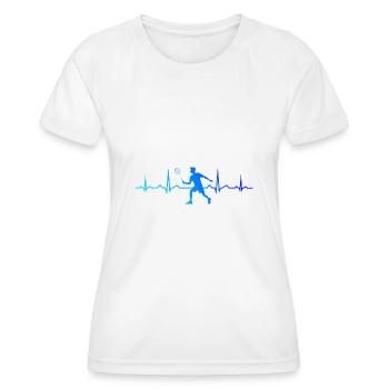 Badminton Squash Badminton Players Men Badminton - Women's Functional T-Shirt - white - Front - AI Model Female 172 dark (172cm)