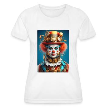 Clown Steampunk 1.4 - T-shirt sport Femme - blanc - Devant - AI Model Female 172 dark (172cm)