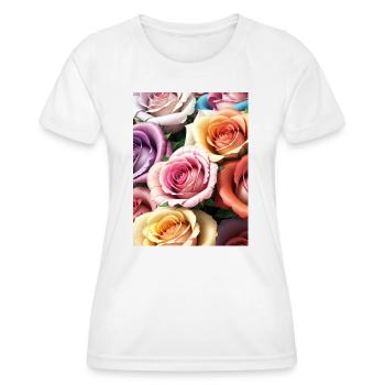 Blumen 41 - Frauen Funktions-T-Shirt - Weiß - Vorne - AI Model Female 172 dark (172cm)
