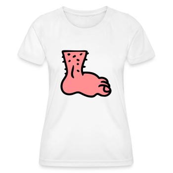Pied - T-shirt sport Femme - blanc - Devant - AI Model Female 172 dark (172cm)