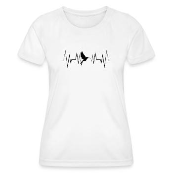 Herzschlag Kolibri Silhouette - Frauen Funktions-T-Shirt - Weiß - Vorne - AI Model Female 172 dark (172cm)